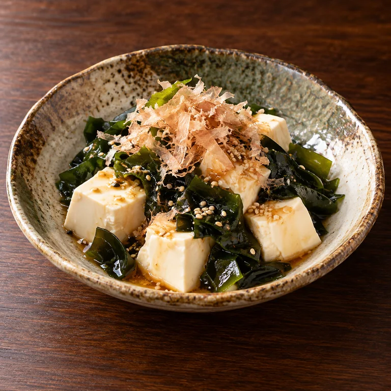 豆腐とわかめのサラダ